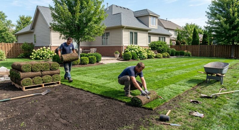 Bluegrass Sod Installation in Rockwall, TX
